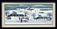 Appenzeller Wintertag   Acryl auf Holz   52x27cm